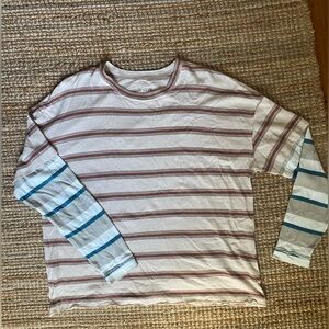 Womens We the Free  long sleeve layered stripe tee 
SZ XS